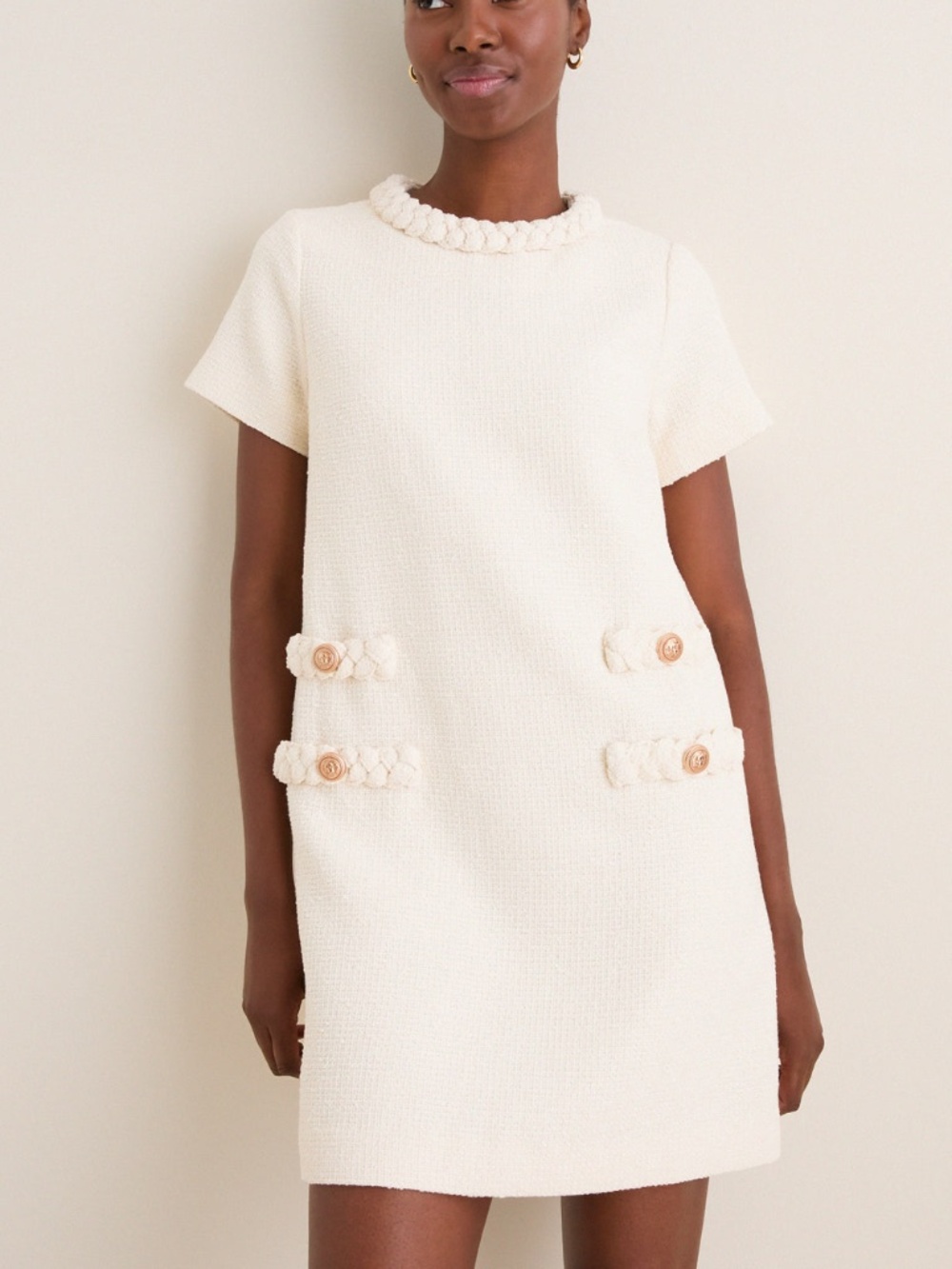 Tuckernuck Pearl White Tweed Jackie Dress